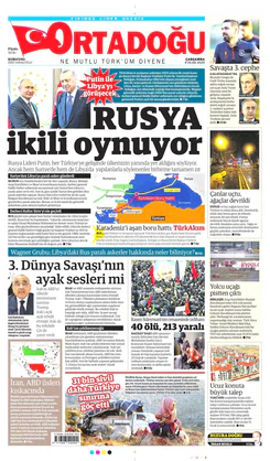 Ortadogugazetesi.com - 08.01.2020 Manşeti