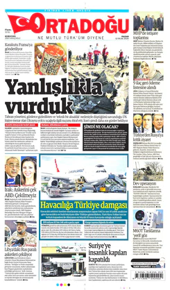 Ortadogugazetesi.com - 12.01.2020 Manşeti