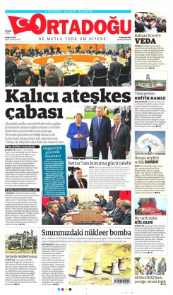 Ortadogugazetesi.com - 20.01.2020 Manşeti