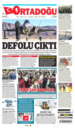 Ortadogugazetesi.com - 02.02.2020 Manşeti