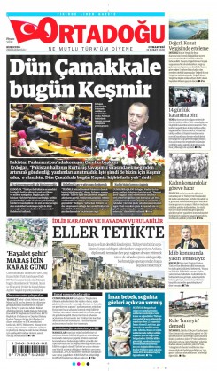 Ortadogugazetesi.com - 15.02.2020 Manşeti