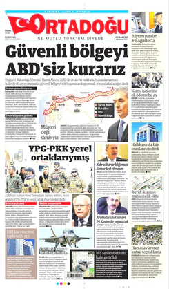 Ortadogugazetesi.com - 03.08.2019 Manşeti
