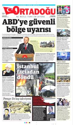 Ortadogugazetesi.com - 19.09.2019 Manşeti