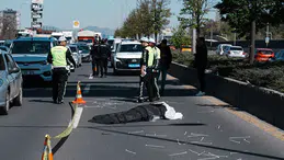 Ankara'da acı kaza: Üst geçitte çalışırken düşen işçi aracın altında kaldı