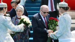 Cumhurbaşkanı Erdoğan Türkistan’a geldi, resmi temaslar başladı