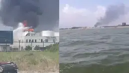 Mersin’de biyodizel üretim tesisinde yangın: Yangına müdahale sürüyor