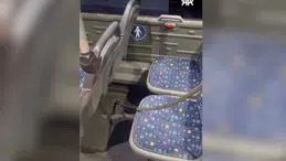Yol kenarındaki demir parçası İETT otobüsüne saplandı: 1 kadın yaralandı