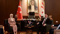 KKTC Meclis Başkanı Öztürkler, Bakan Göktaş'ı kabul etti