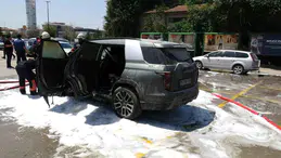 Malatya’da park halindeki araç kullanılamaz hale geldi