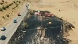 Adıyaman'da yangın: 15 dönümlük buğday tarlası zarar gördü