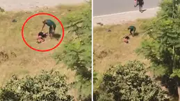 Adana'da sulama kanalına giren çocuğa babasından sert tepki