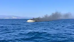 Aydın'da tekne yangını: 2 kişi kurtarıldı