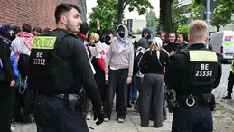 Berlin’de İsrail’e mühimmat üreten Rheinmetall’i protesto eyleminde çok sayıda gözaltı