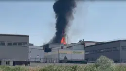 Ankara'da atık yağ fabrikasında yangın çıktı