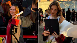 Alina Boz üniversiteden mezun oldu