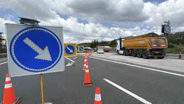 Otoyolda tadilat:  İstanbul yönü trafiğe kapatıldı