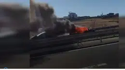 Çorlu’da can pazarı! Alev alan araçtan çıkamadı