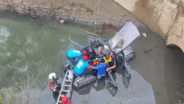 Aydın’da otomobil su kanalına uçtu: 2 kişi yaralandı
