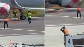 Havalimanında dehşet! Uçağın motoruna atlayan adam feci şekilde can verdi