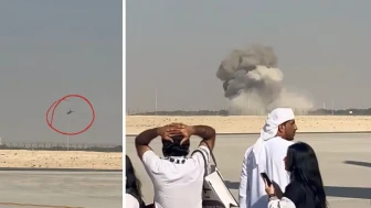 Hindistan'ın savaş uçağı Dubai'de yere çakıldı