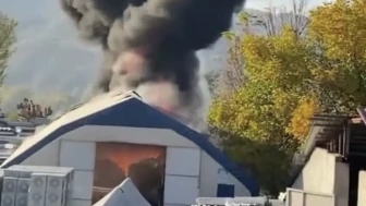 Amasya’da plastik malzeme deposunda korkutan yangın