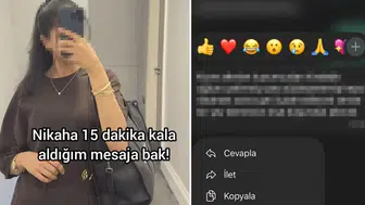 Nikaha dakikalar kala paylaşılan mesaj sosyal medyada gündem oldu