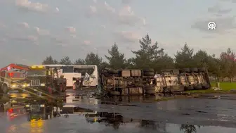 Kayseri’de yolcu otobüsü ile tanker çarpıştı: 35 yaralı