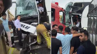 Arnavutköy’de yolcu otobüsü ile İETT otobüsü çarpıştı: Yaralılar var