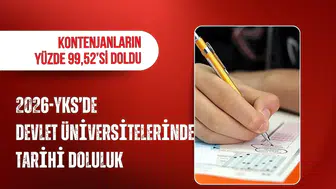 Devlet üniversitelerinin kontenjanlarında doluluk oranı yüzde 99,5'e ulaştı