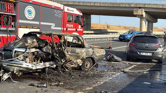 Çorlu’da iki otomobil çarpıştı: 1 kişi öldü, biri çocuk 2 kişi yaralandı