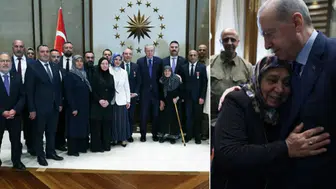 Cumhurbaşkanı Erdoğan şehit ailelerini kabul etti
