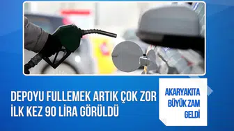 Akaryakıta büyük zam: Motorin 90 lirayı gördü
