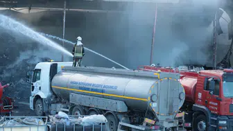 Ankara'da geri dönüşüm merkezinde yangın çıktı