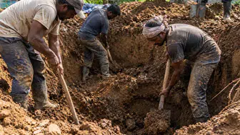 Bahçede kuyu kazarken servet buldular! Tam 510 kilo