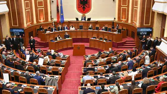 Arnavutluk meclisinde gergin dakikalar: Sis bombası atıldı, meşale yakıldı