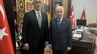 TFF Başkanı Hacıosmanoğlu MHP lideri Devlet Bahçeli'ye ziyaret etti