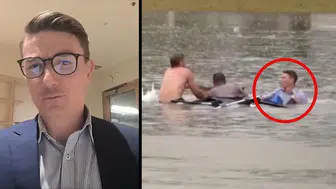 Avustralya'da sel haberi yapan muhabir suya gömülen cipin sürücüsünü kurtardı