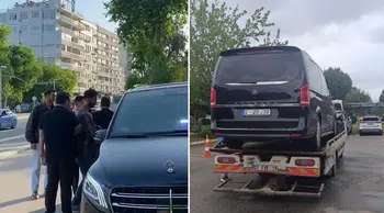 Parti logolu aparatla plaka kapatıldı, yetkisiz çakarlı araca 313 bin TL ceza