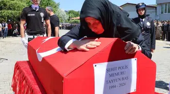Şehit polis memuru Tayfun Baş son yolculuğuna uğurlandı