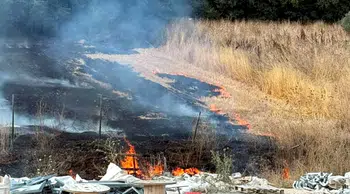 Bursa'da anız yangını: Bursa-İzmir kara yolunu duman kapladı