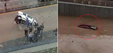 Ankara’da sağanak felaketi! Yol çöktü, araçlar suda kaldı