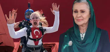 Uzak Şehir’in Sadakat’i bunu da yaptı! Uçaktan atladığı anlar olay oldu