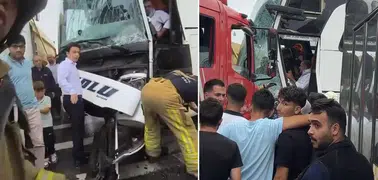Arnavutköy’de yolcu otobüsü ile İETT otobüsü çarpıştı: Yaralılar var