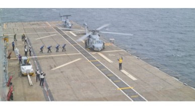 Deniz Kuvvetlerine ait helikopterler LHD ANADOLU’ya konuşlandı