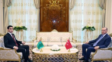 Büyük Asya buluşması: Erdoğan, Devlet Başkanı Berdimuhamedov ile görüştü