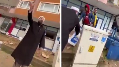 Deprem bölgesinde marketi boşaltanların önüne böyle dikildi: Yapmayın,  haramdır