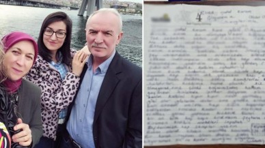 Enkaz altında kalan babanın,  kızının defterine yazdığı not okuyanları duygulandırdı