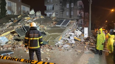 Adıyaman'da yağmur yağdı,  5 katlı bina çöktü