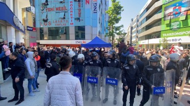 'Biz şeriatcıyız' diye bağırdılar! Trabzon'da HÜDA PAR gerginliği. Polis koruma altına aldı