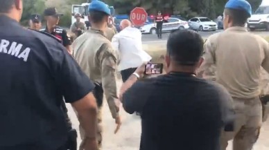 Akbelen'de bu kez tersi oldu. Jandarma kaçtı,  Mahmut Tanal kovaladı